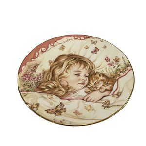 1987 Royal Worcester Monday's Child 'A Child's Blessing' Plate by Pam Cooper